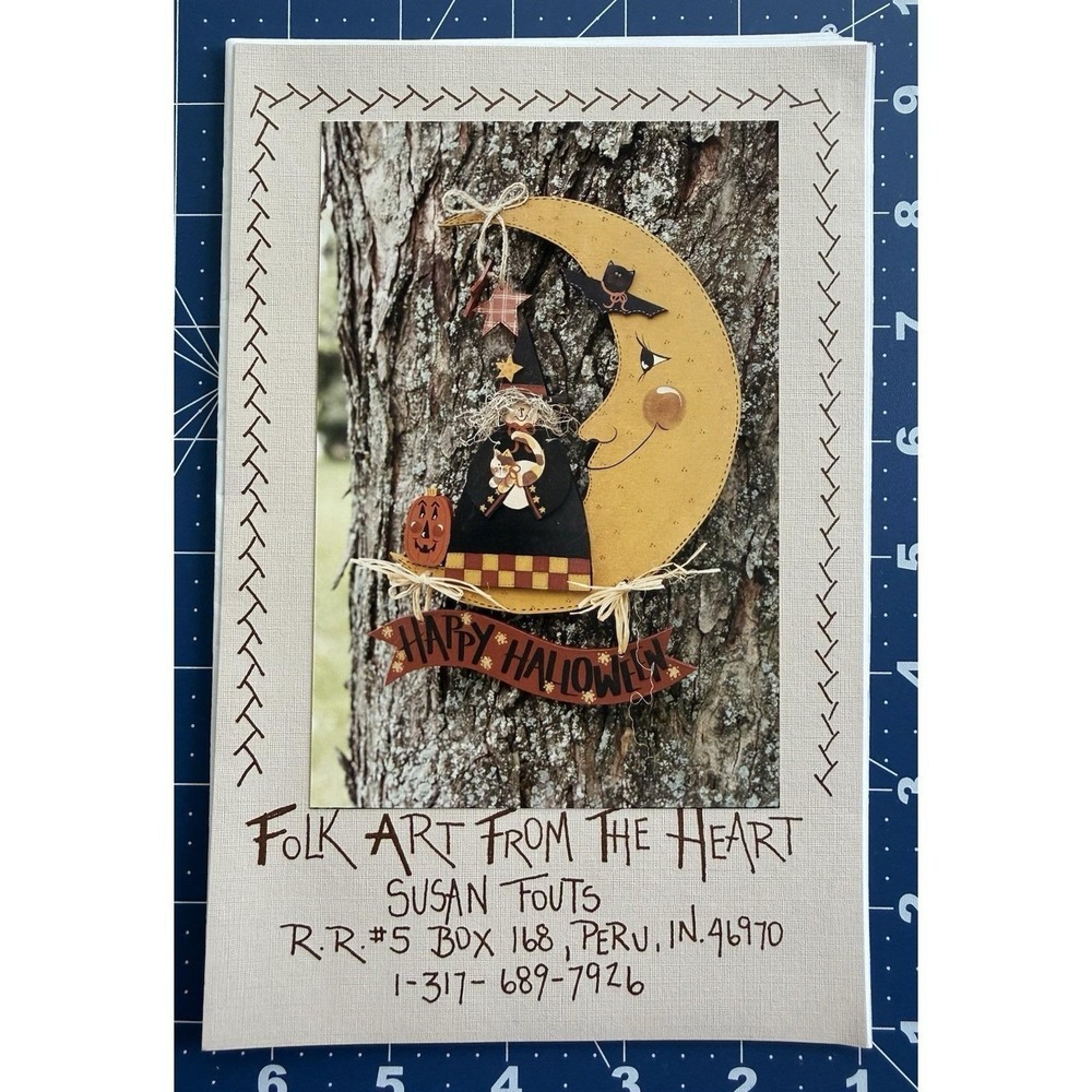 Folk Art From the Heart‎ Tole Painting Pattern: WINNIE WITCH & ONE-HALF MOON UC